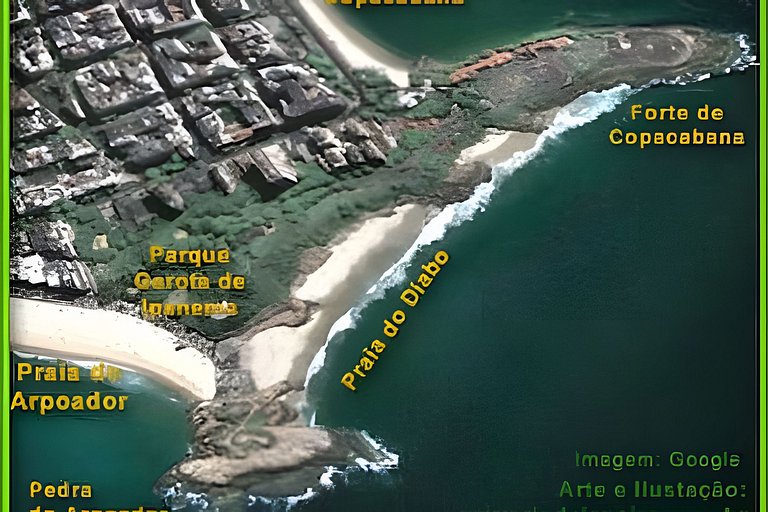 Studio entre Copa e Ipanema Arpoador Posto 6!